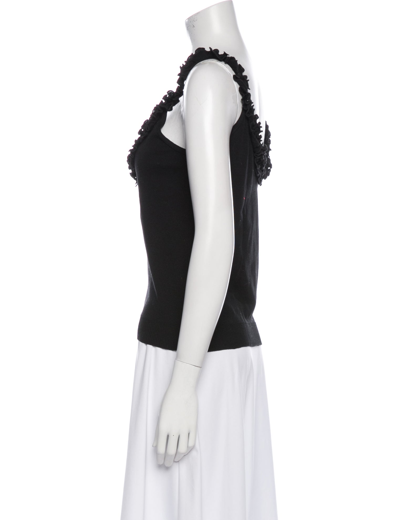Anne Fontaine V-Neck Sleeveless Top