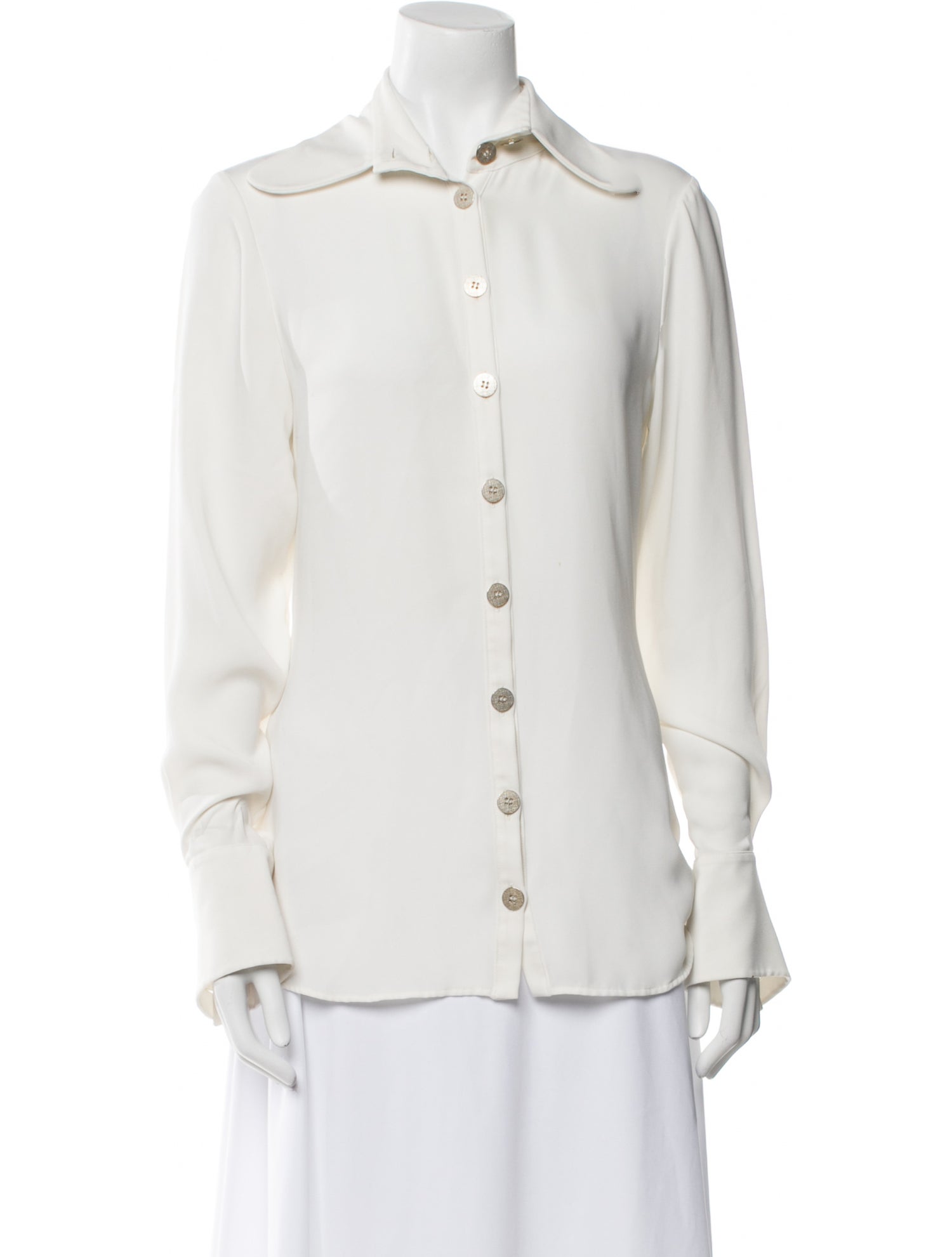 Anne Fontaine Long Sleeve Button-Up Top