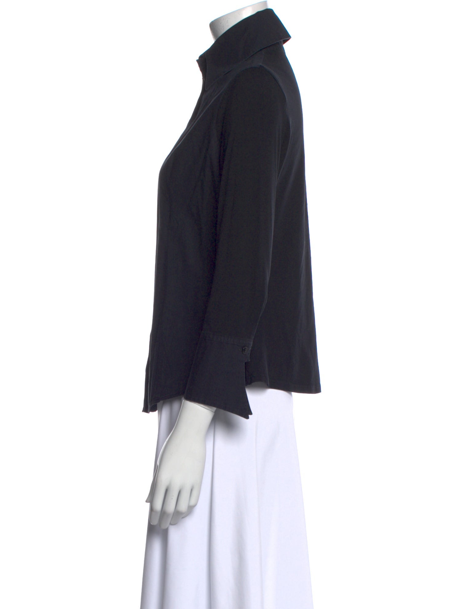 Anne Fontaine Three-Quarter Sleeve Button-Up Top