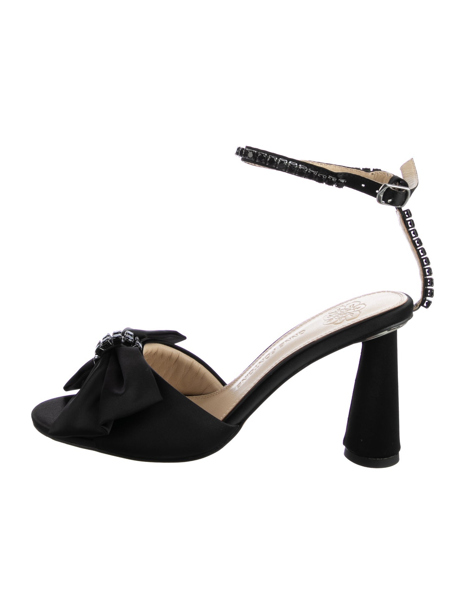 Anne Fontaine Satin Bow Accents Sandals w/ Tags