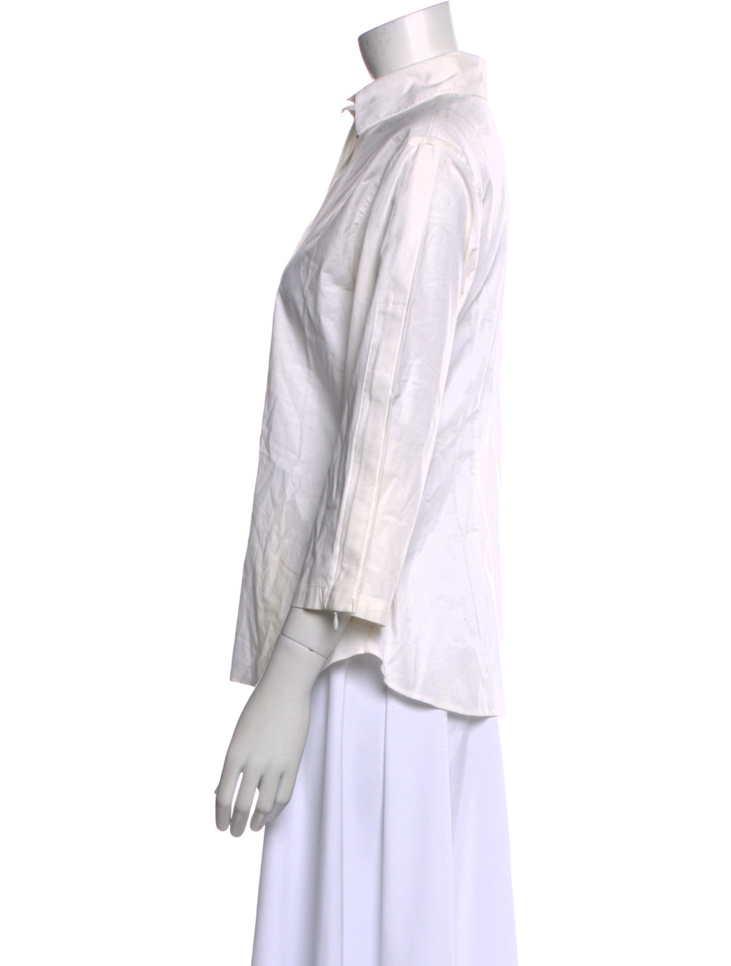 Anne Fontaine Three-Quarter Sleeve Button-Up Top