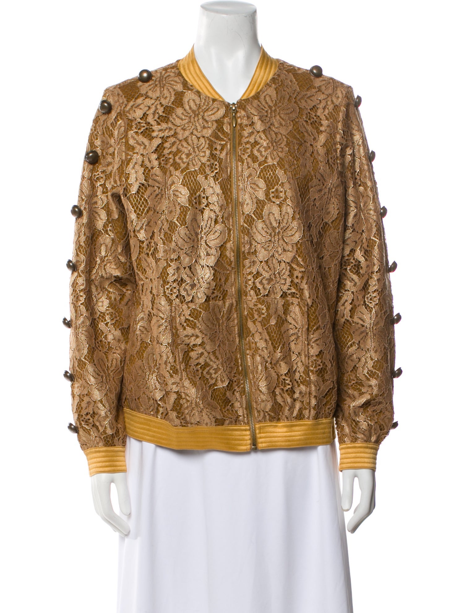 Anne Fontaine Lace Pattern Bomber Jacket w/ Tags