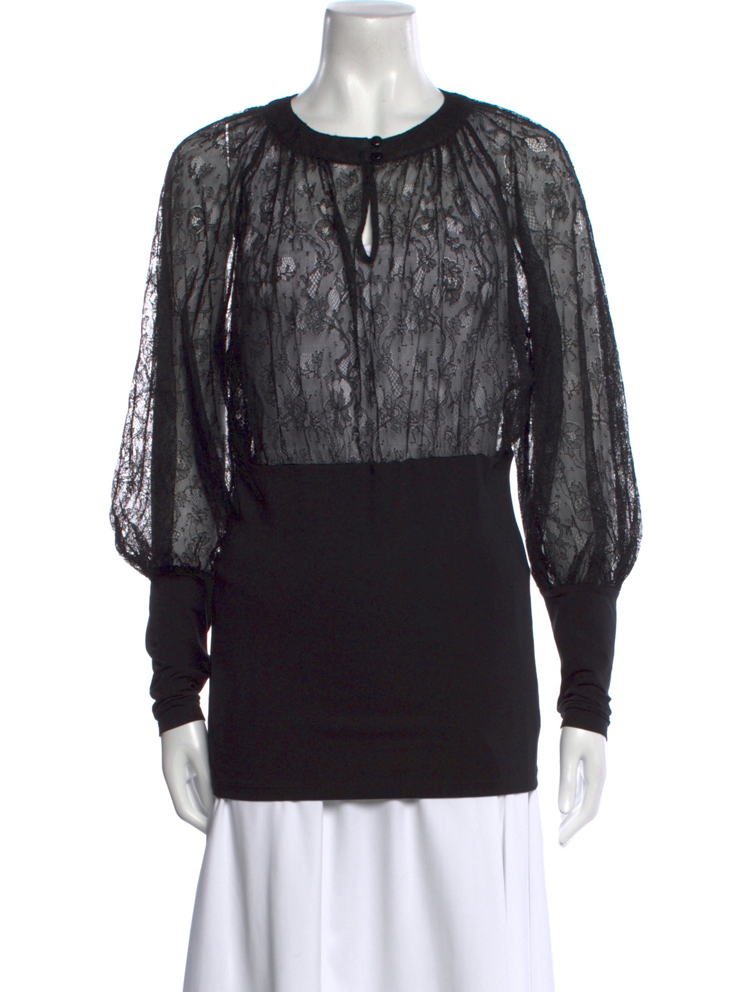 Anne Fontaine Crew Neck Long Sleeve Top