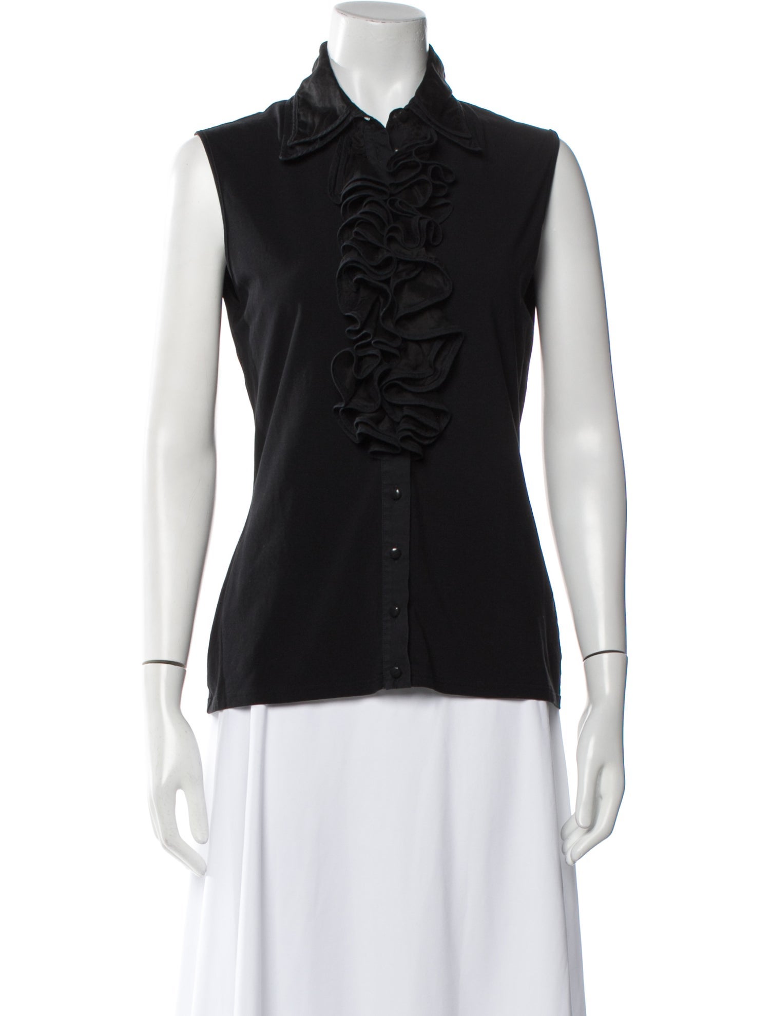 Anne Fontaine Sleeveless Button-Up Top
