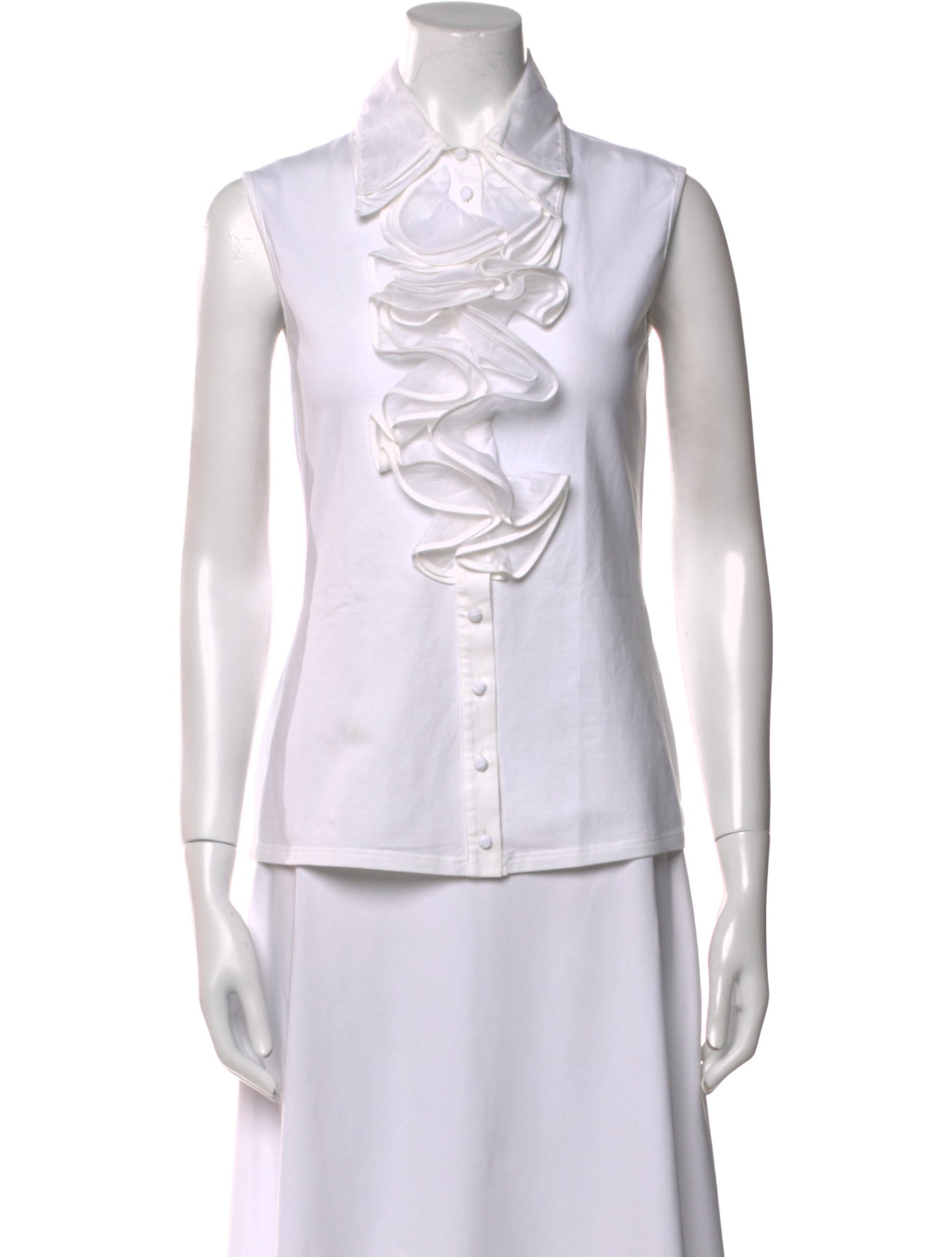 Anne Fontaine Sleeveless Button-Up Top