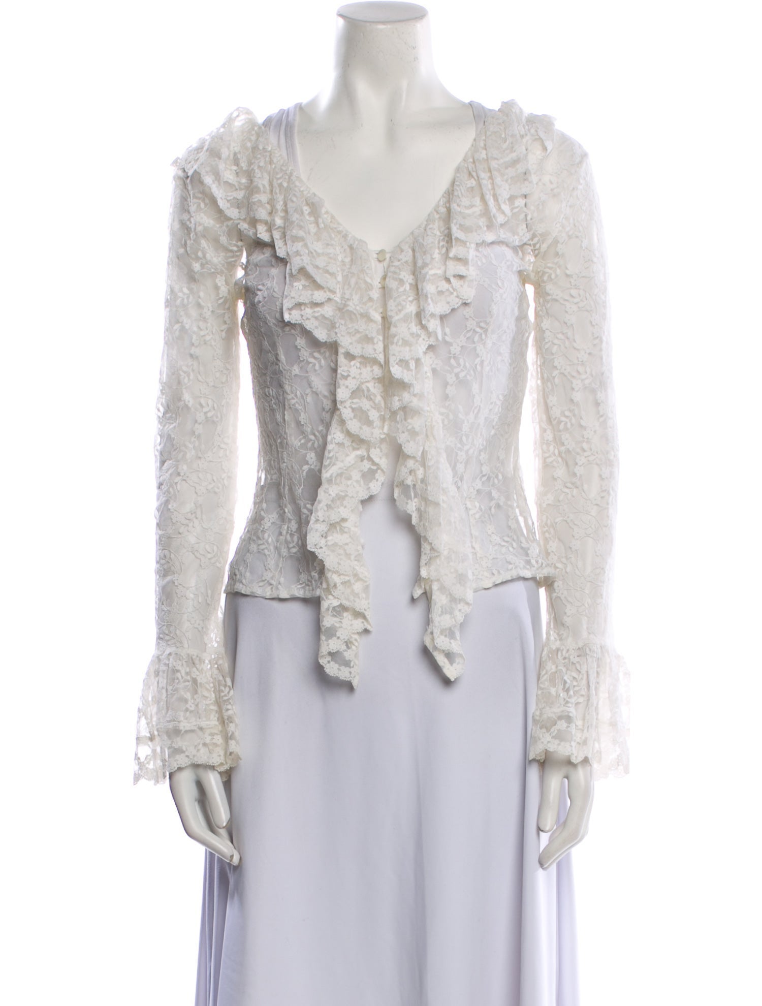 Anne Fontaine Lace Lace Pattern Blouse