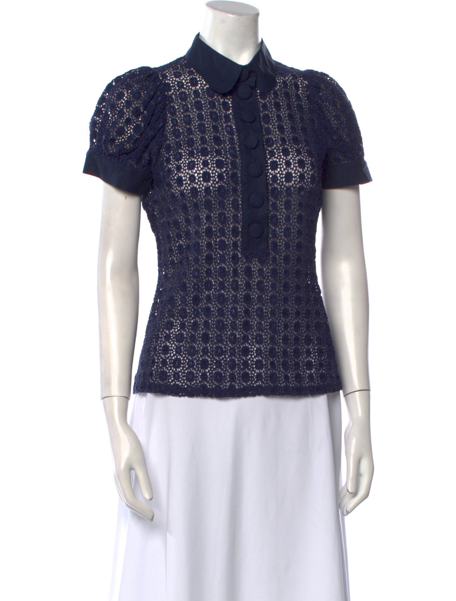 Anne Fontaine Lace Lace Pattern Top