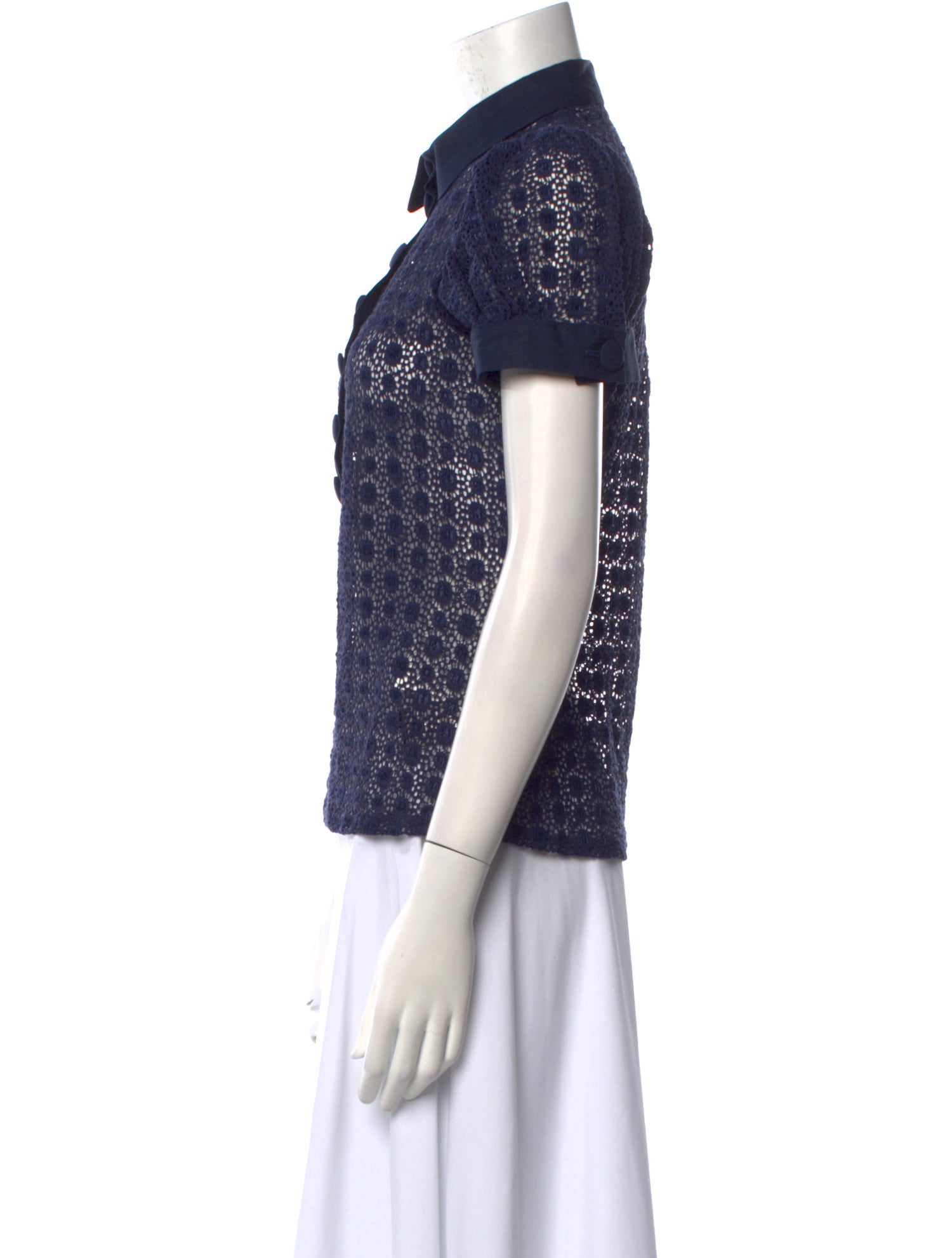 Anne Fontaine Lace Lace Pattern Top