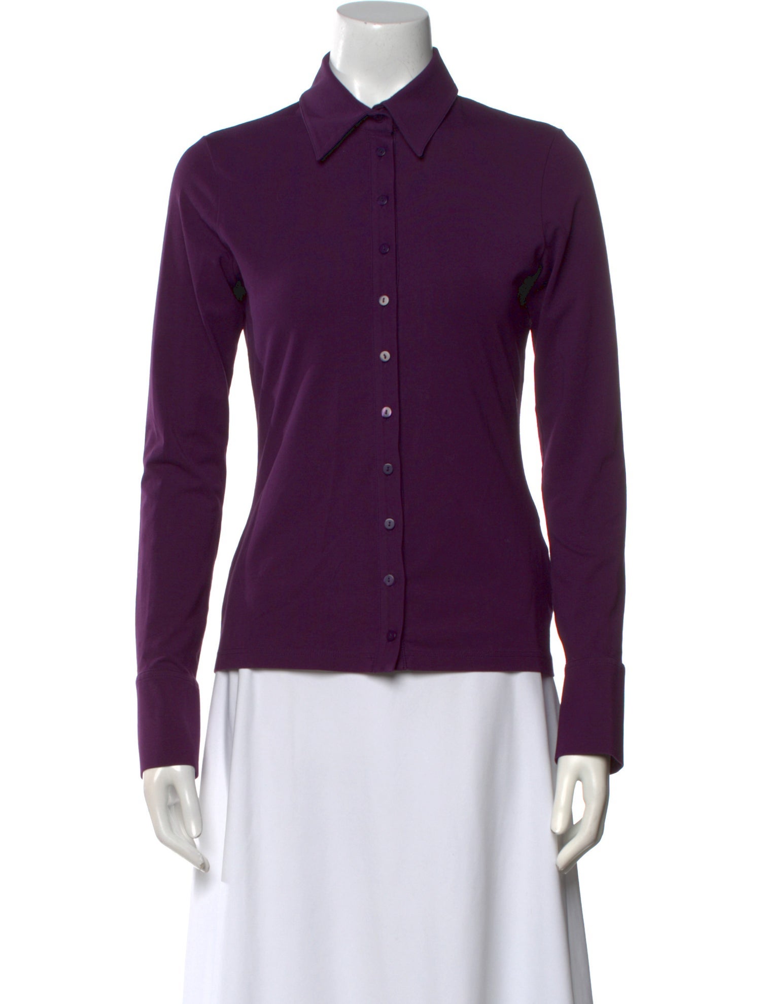 Anne Fontaine Long Sleeve Button-Up Top
