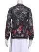 Anne Fontaine Lace Pattern V-Neck Sweatshirt