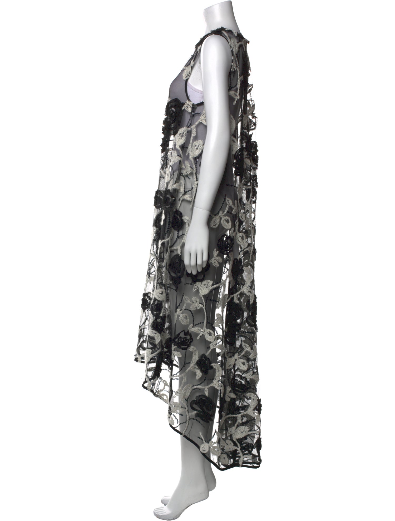 Anne Fontaine Lace Pattern Midi Length Dress