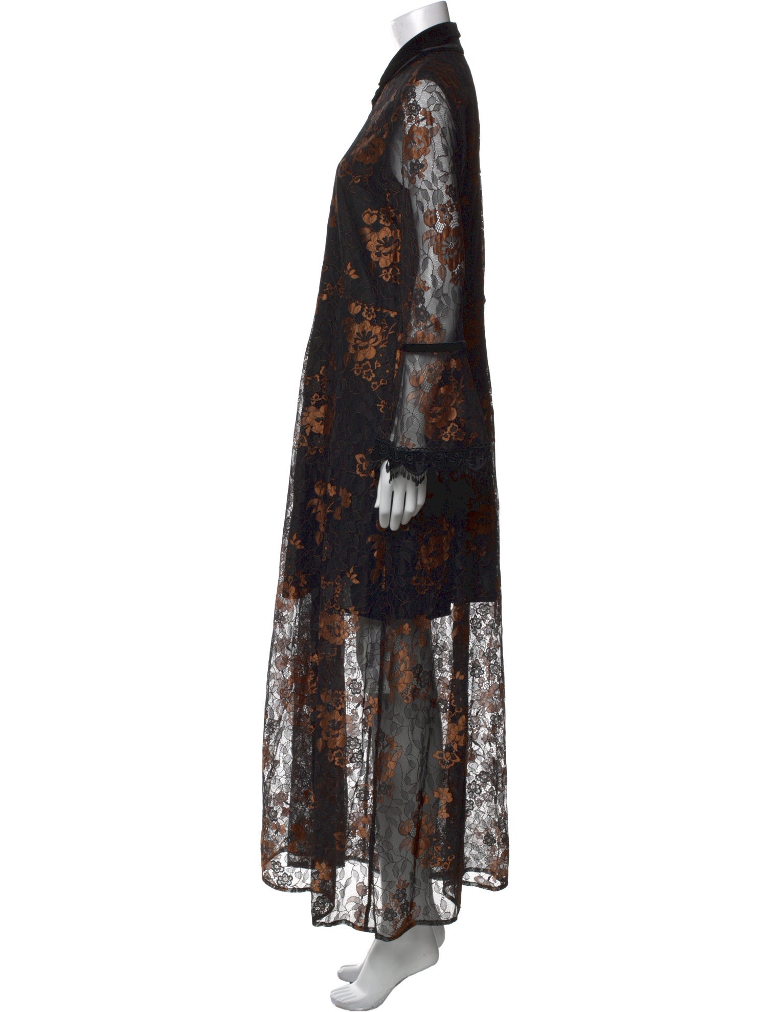 Anne Fontaine Lace Pattern Long Dress