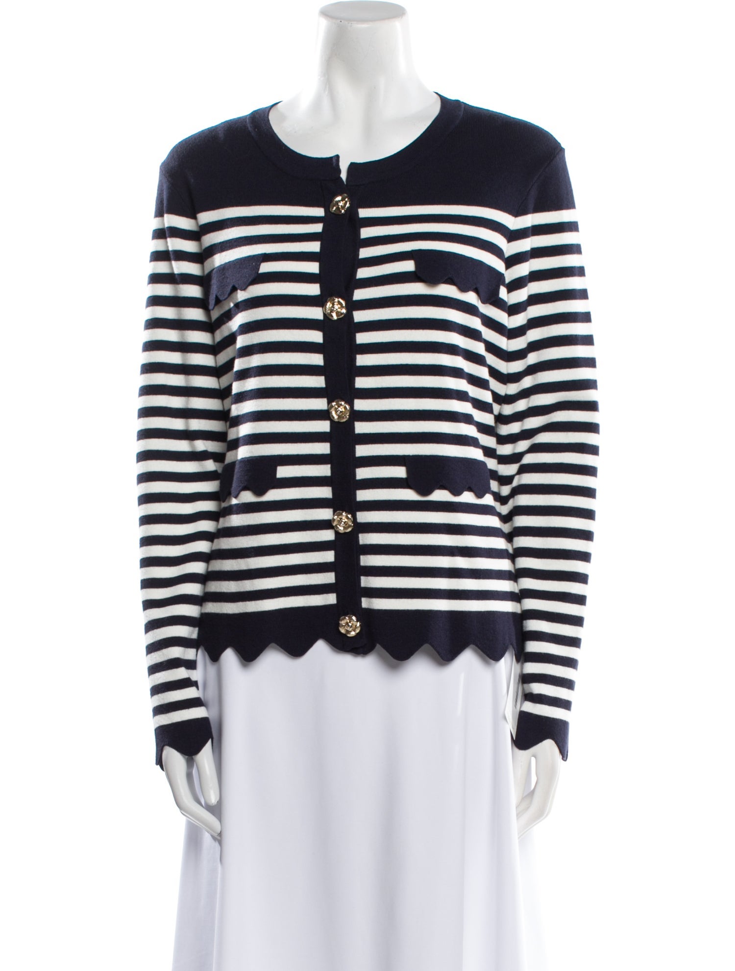 Anne Fontaine Striped Crew Neck Sweatshirt w/ Tags