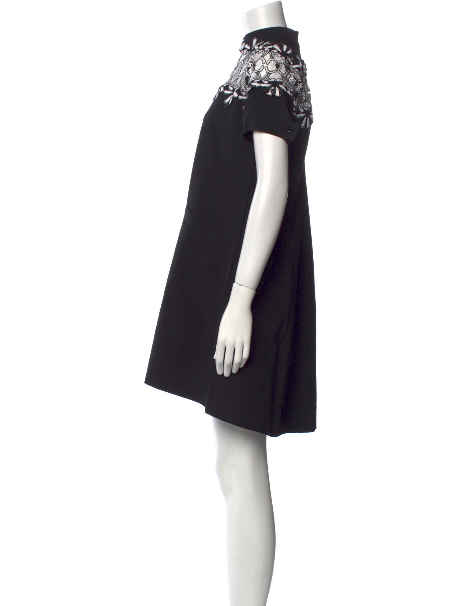 Anne Fontaine Mock Neck Mini Dress