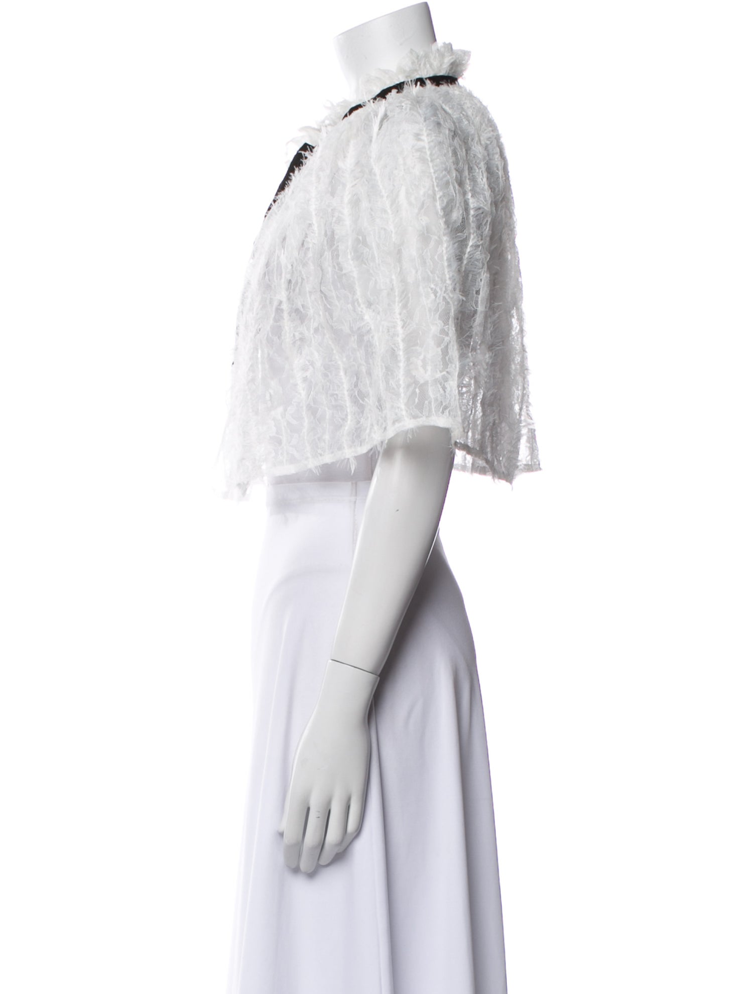 Anne Fontaine Printed Scoop Neck Crop Top