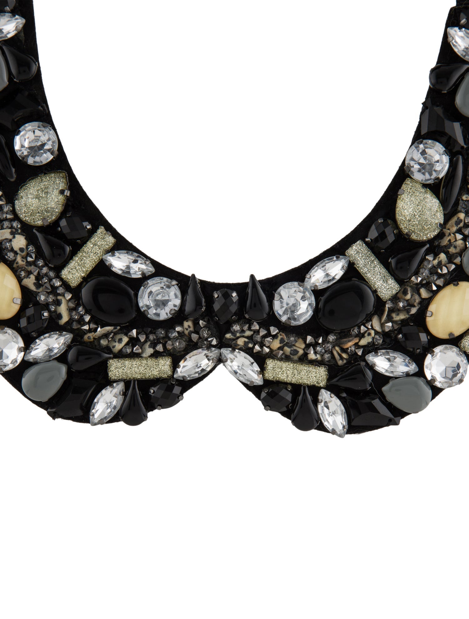 Anne Fontaine Beaded & Crystal Collar Necklace