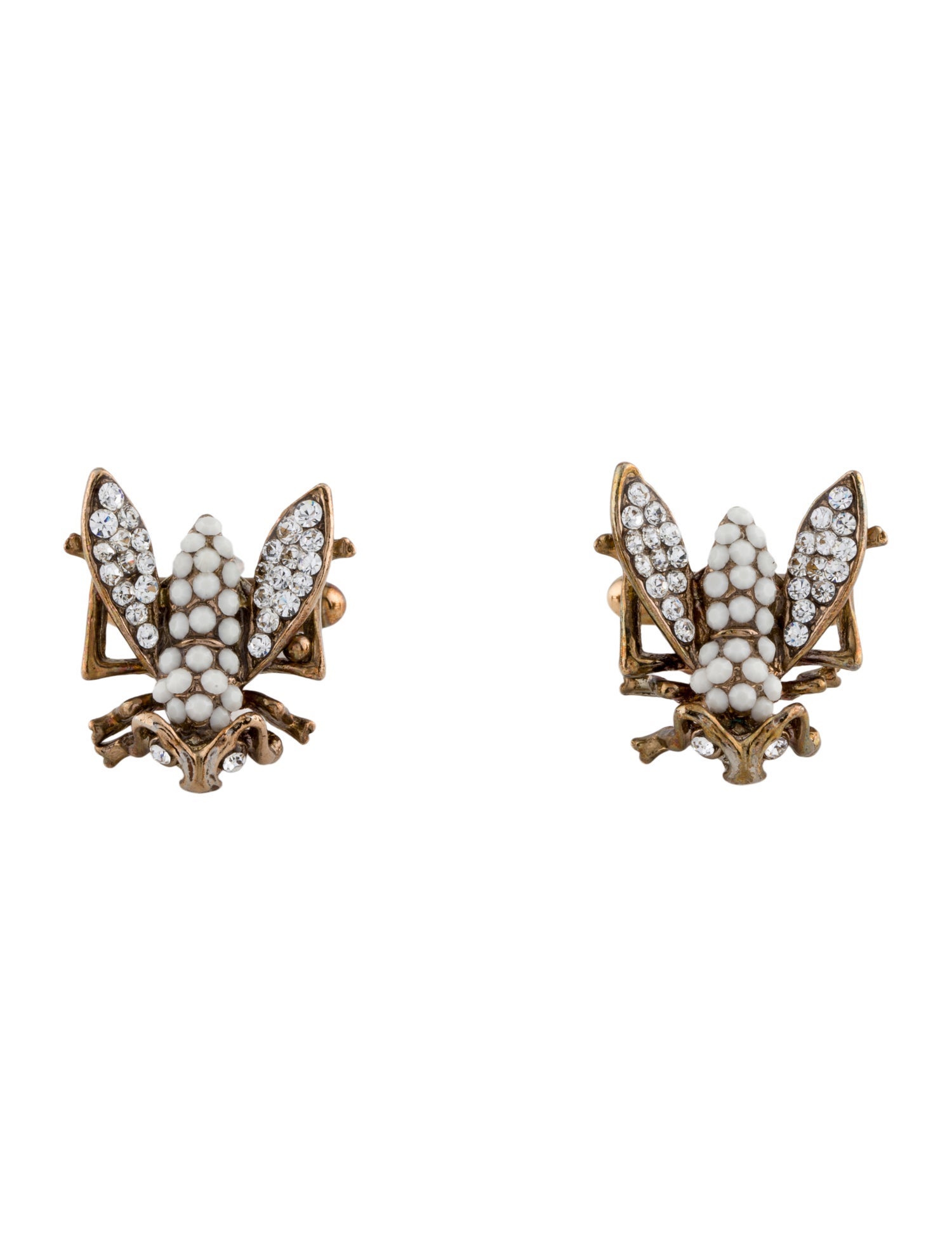 Anne Fontaine Crystal Honey Bee Cufflinks