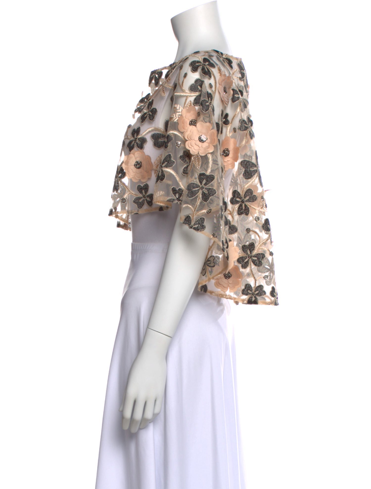 Anne Fontaine Floral Print Bateau Neckline Sweater
