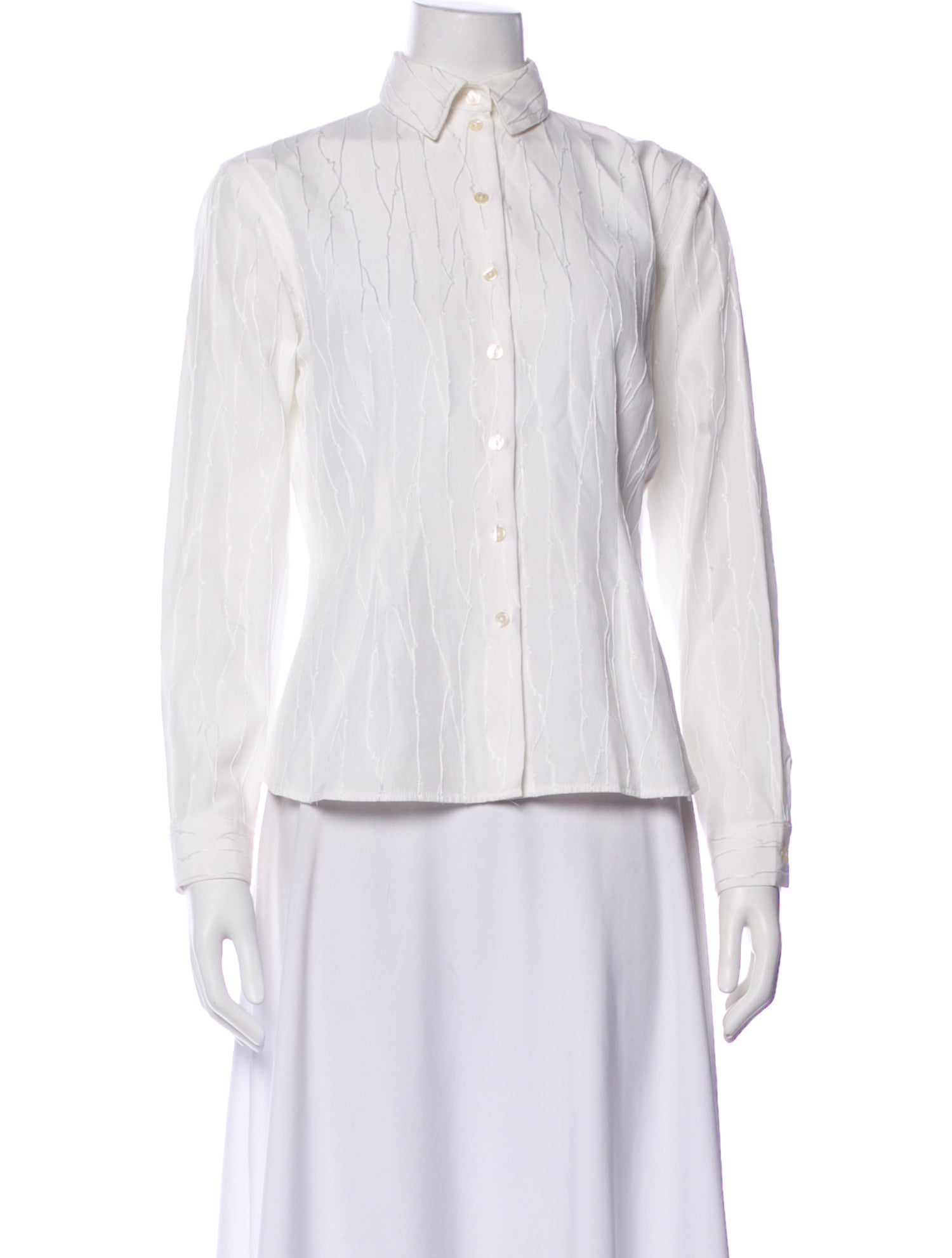 Anne Fontaine Patterned Long Sleeve Blouse