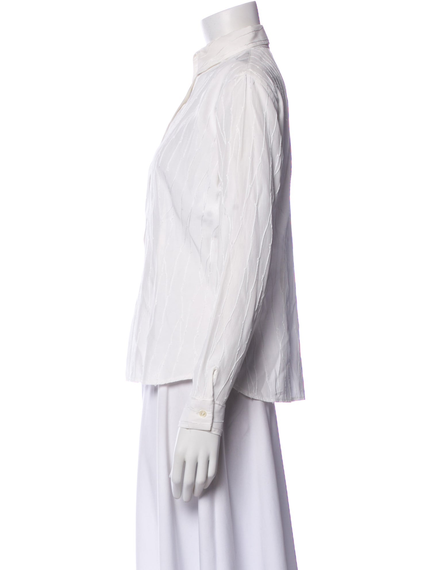 Anne Fontaine Patterned Long Sleeve Blouse