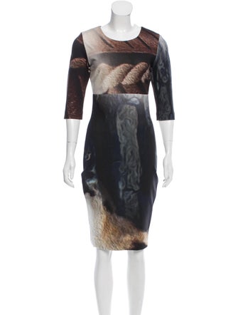 Angelys Balek Printed Midi Dress