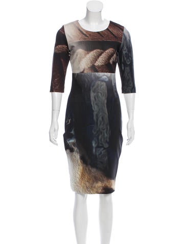 Angelys Balek Dresses Printed Midi Dress US 2 | XS