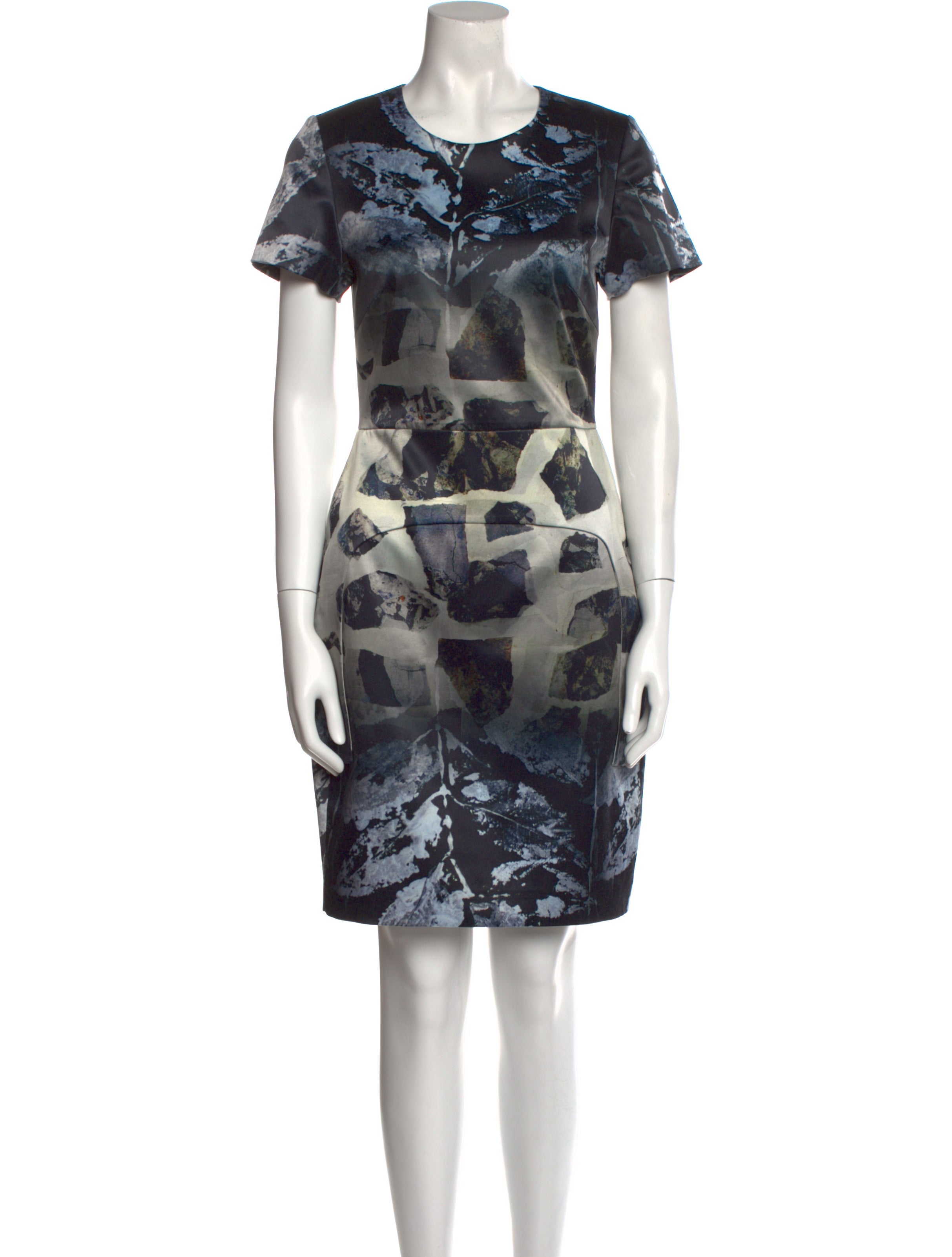 Angelys Balek Printed Knee-Length Dress