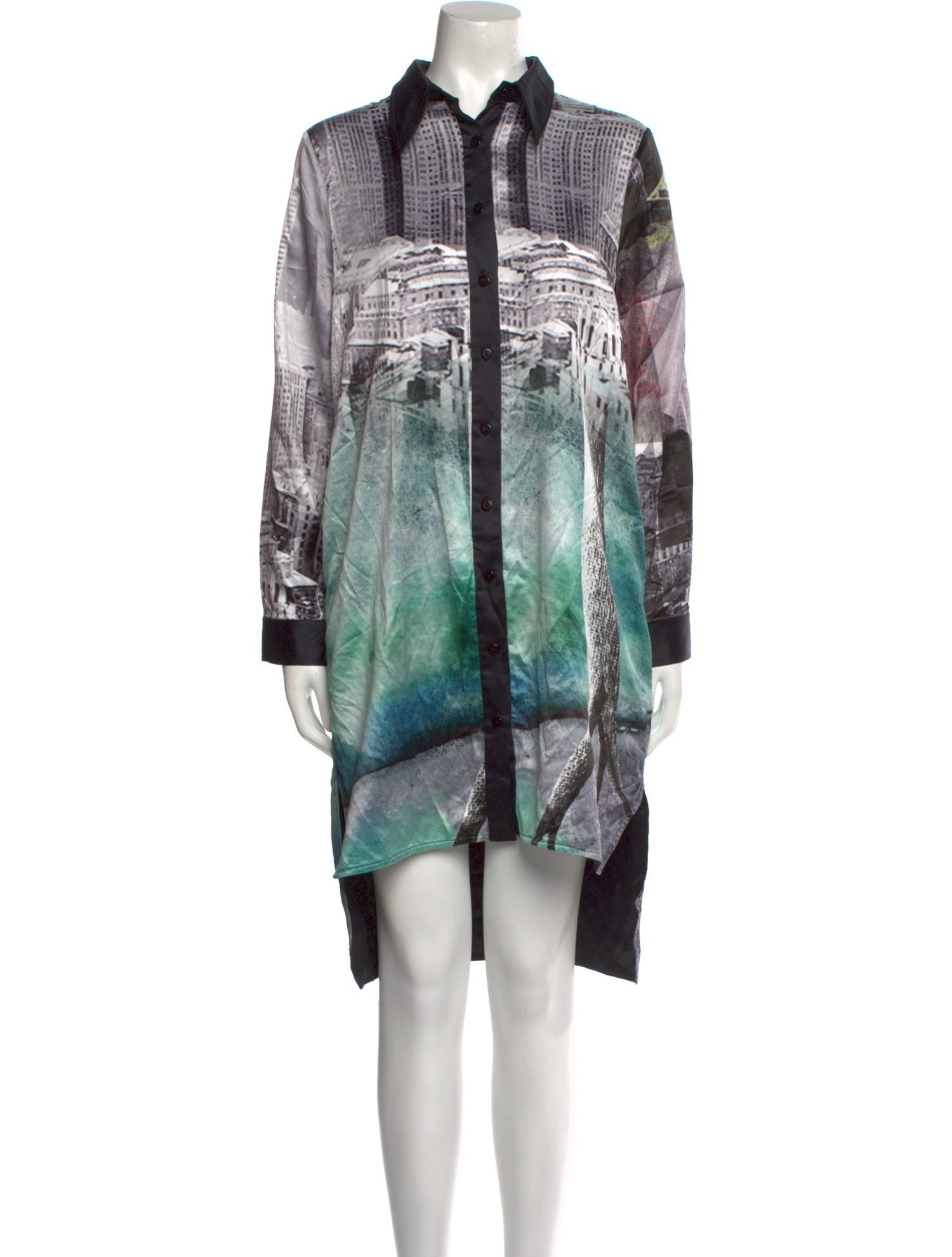 Angelys Balek Printed Knee-Length Dress