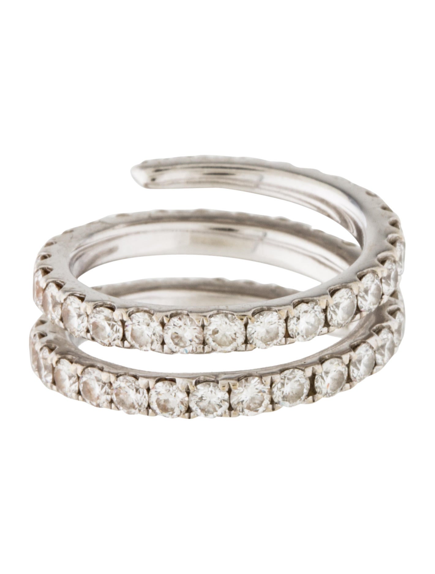 Anita Ko 18K Diamond Coil Ring Rings ANI20095 The RealReal