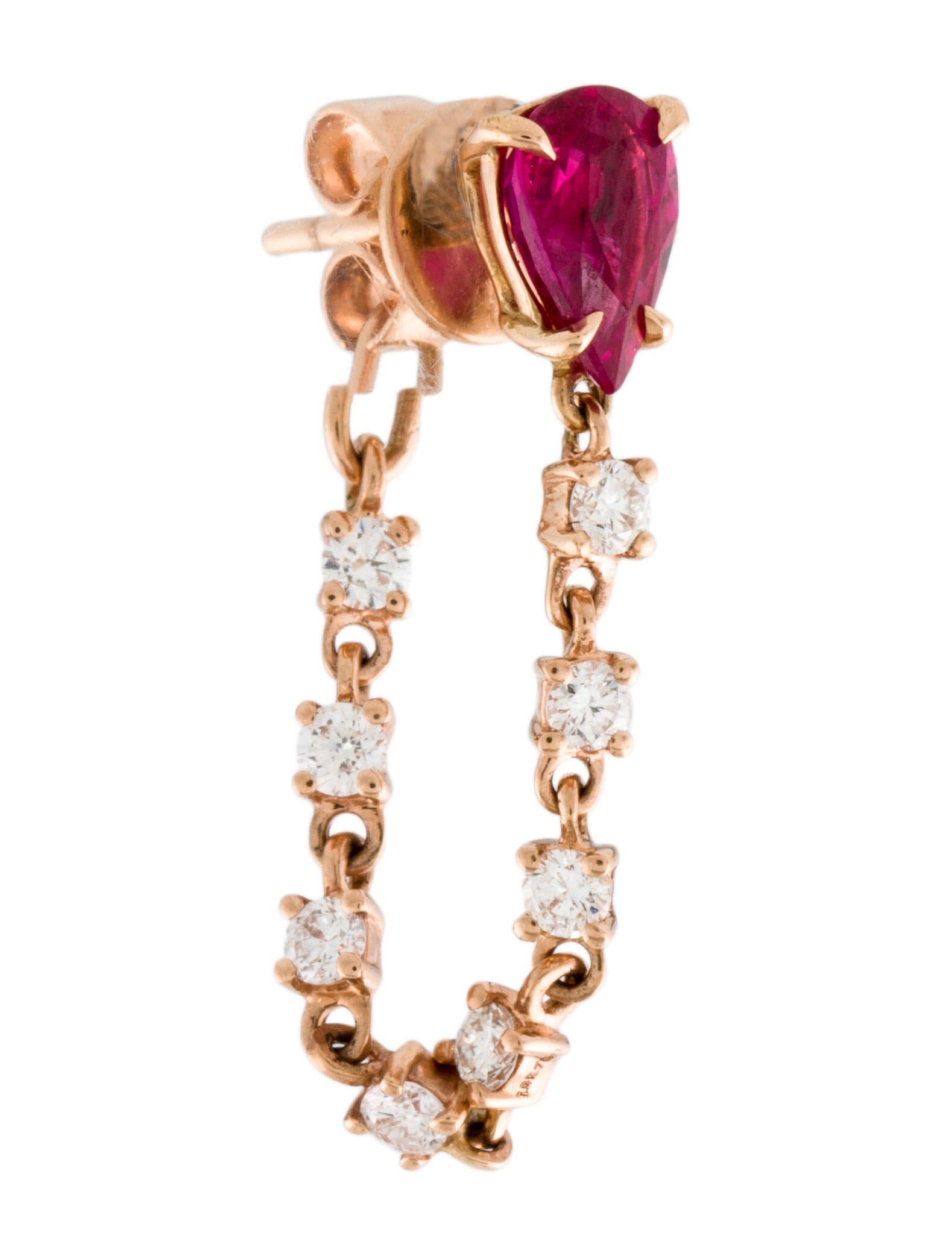 Anita Ko Ruby & Diamond Loop Earring
