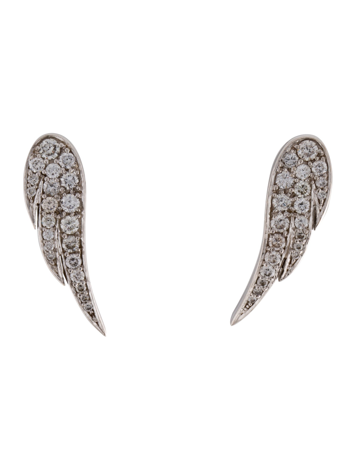 Anita Ko 18K 1.10ctw Diamond Wing Drop Earrings