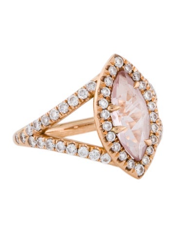 Anita Ko Cocktail Ring 18K Morganite & Diamond 3.25