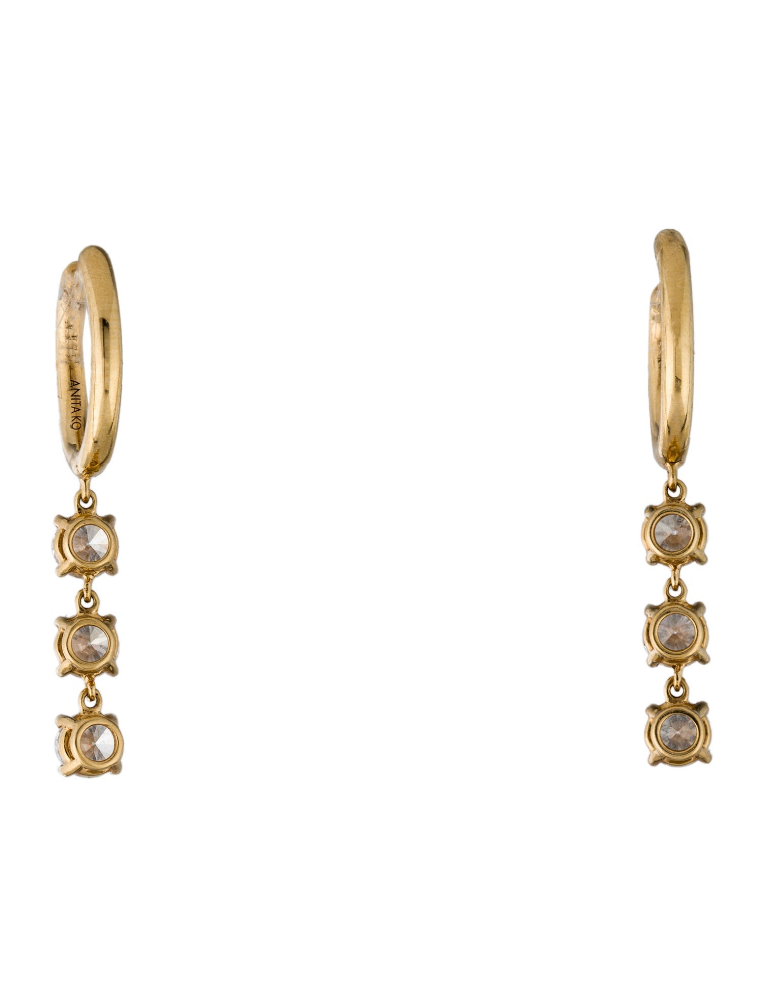 Anita Ko 18K 1.20ctw Diamond Drop Earrings