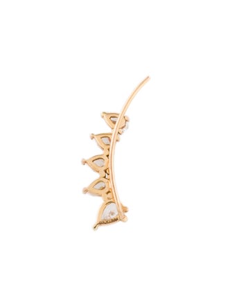 Anita Ko 18K Pear Diamond Single Left Ear Floating Ear Climber