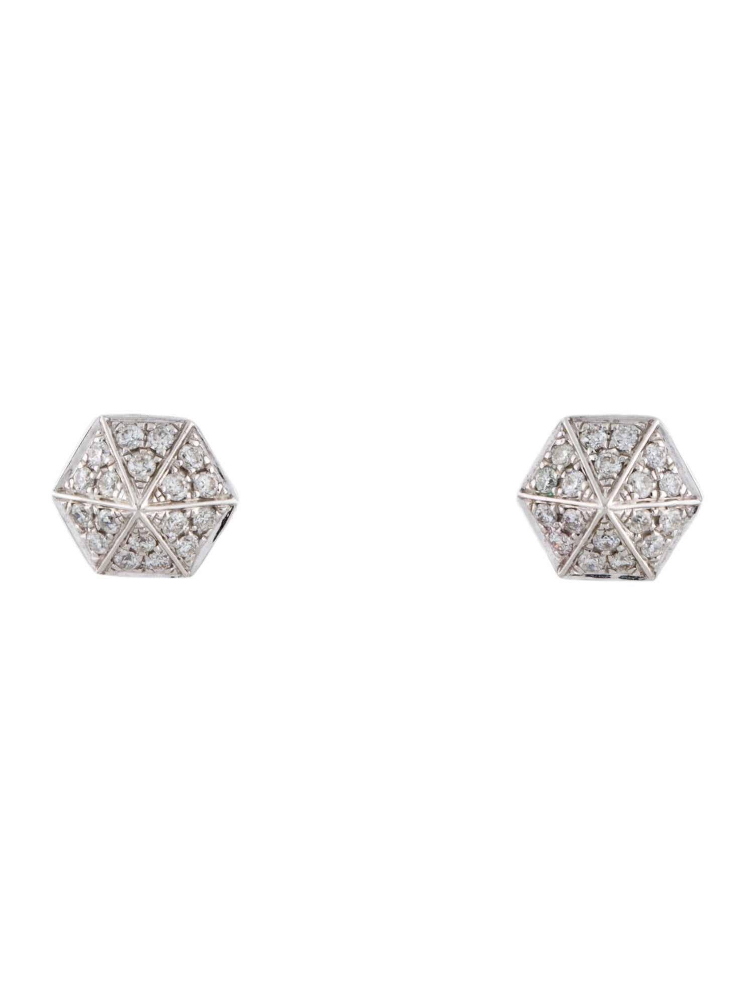 Anita Ko 18K Diamond Six-Sided Spike Stud Earrings
