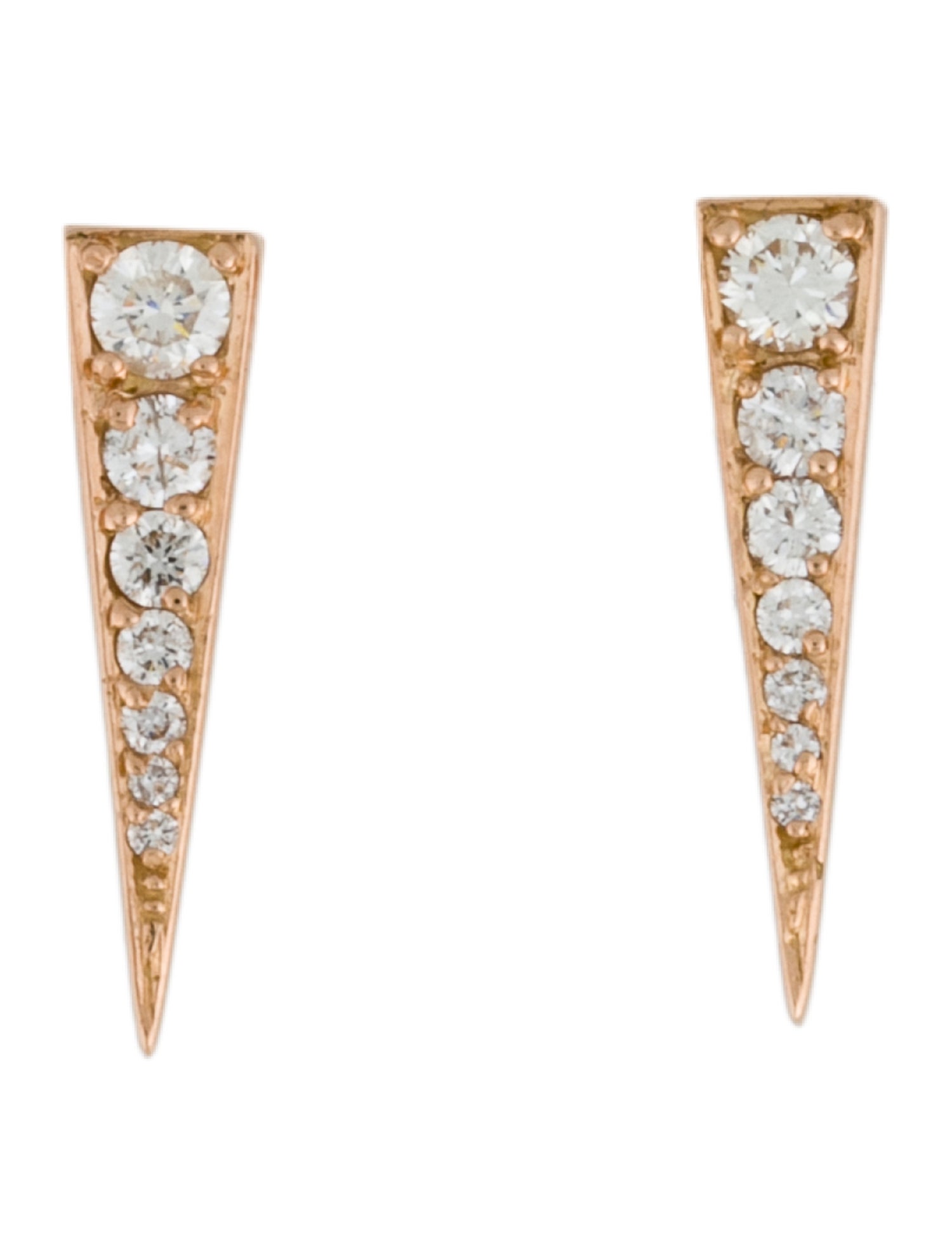 Anita Ko 18K Diamond Small Dagger Stud Earrings