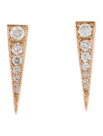 Anita Ko Stud 18K Diamond Small Dagger Earrings