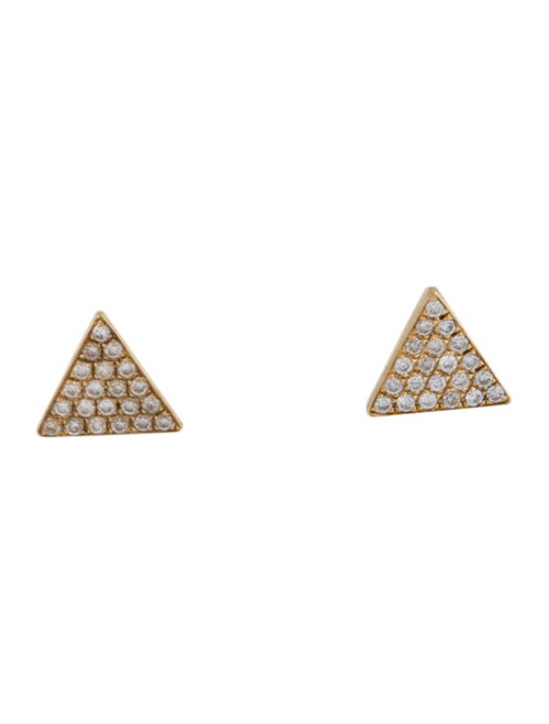 Anita Ko 18K Diamond Triangle Stud Earrings