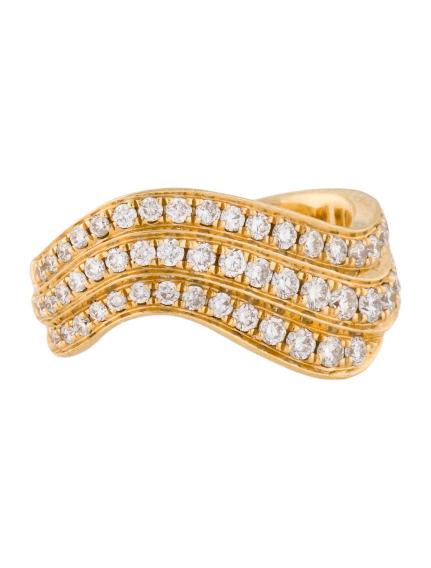 Anita Ko 18K Diamond 3 Row Ear Cuff
