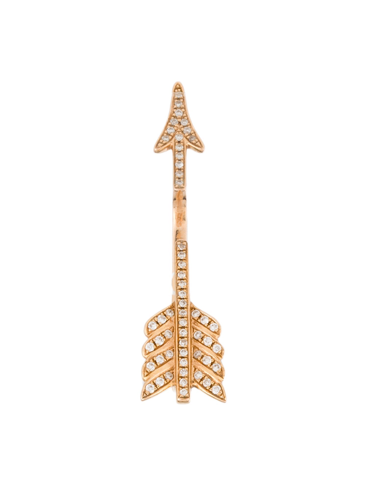Anita Ko 18K Diamond Single Arrow Earring