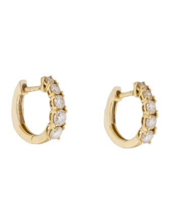 Anita Ko 18K Diamond Graduated Huggie Earrings