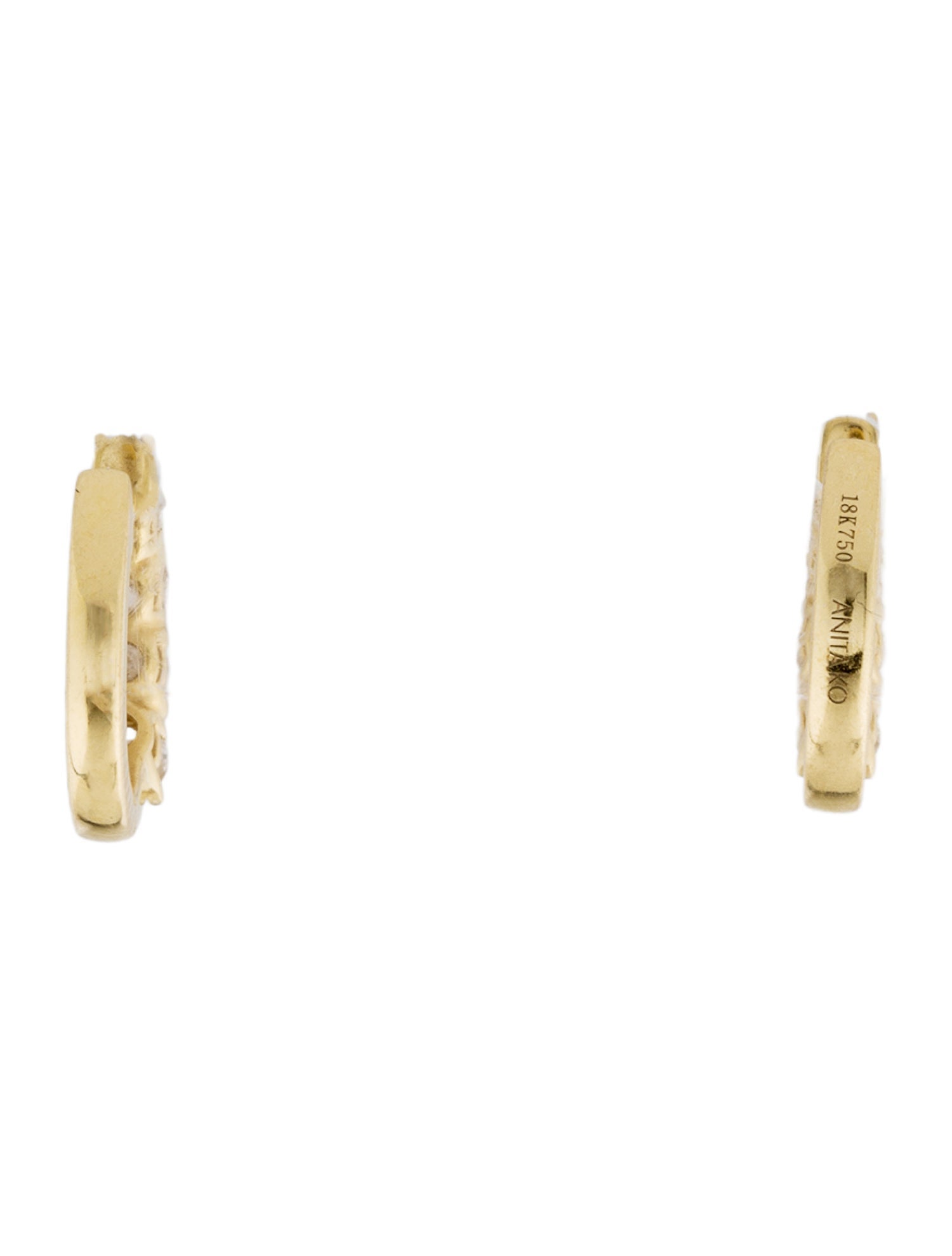 Anita Ko 18K Diamond Graduated Huggie Earrings