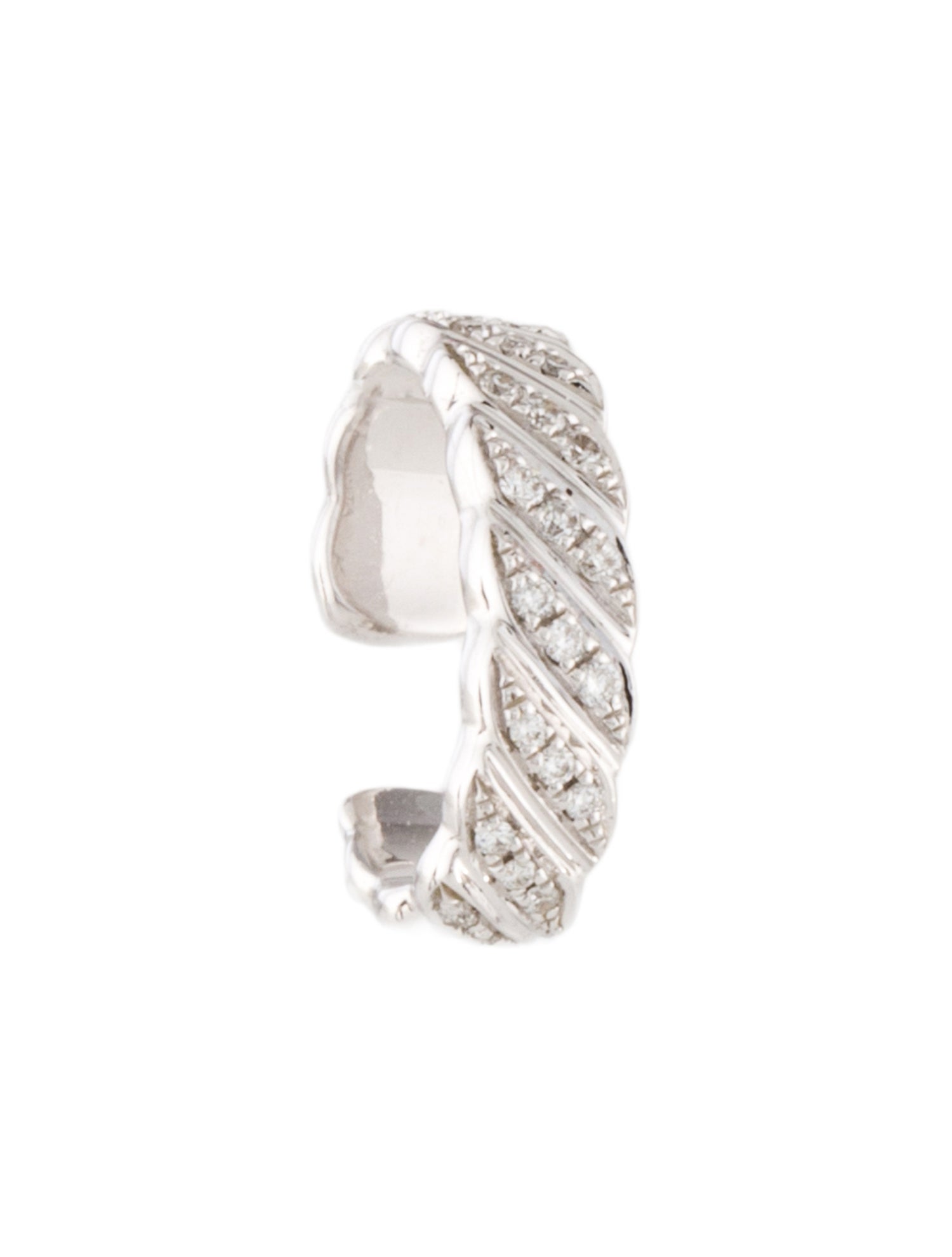 Anita Ko Thin Diamond Braid Ear Cuff