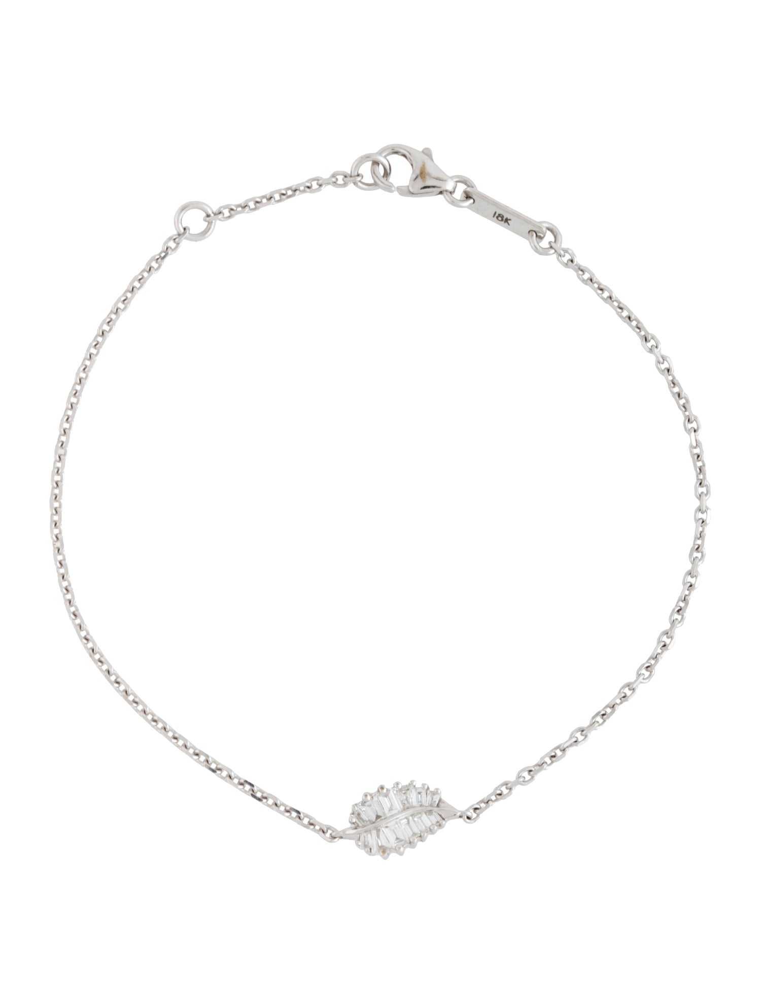 Anita Ko 18K Diamond Palm Leaf Chain Bracelet