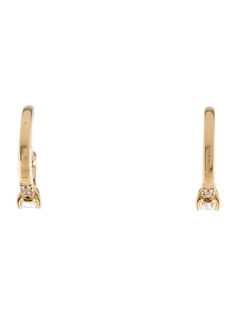 Anita Ko 18K Diamond Pear Huggie Earrings