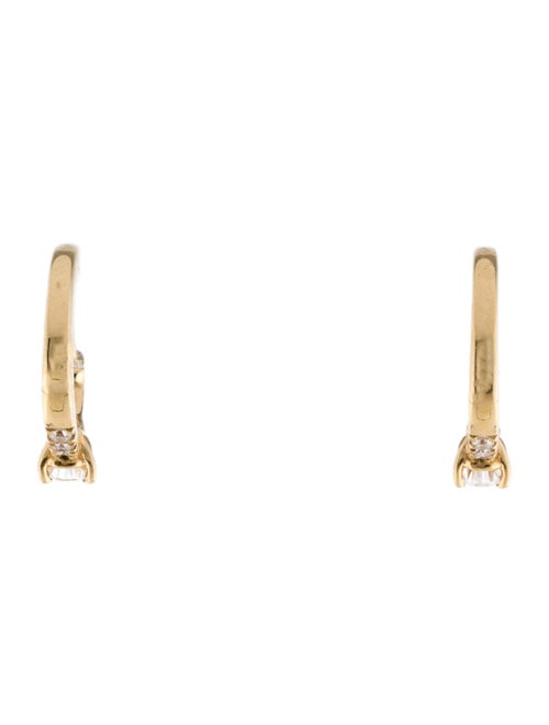 Anita Ko 18K Diamond Pear Huggie Earrings