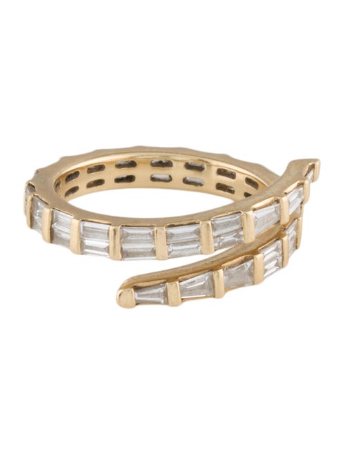 Anita Ko 18K Diamond Two Row Baguette Coil Pinky Ring