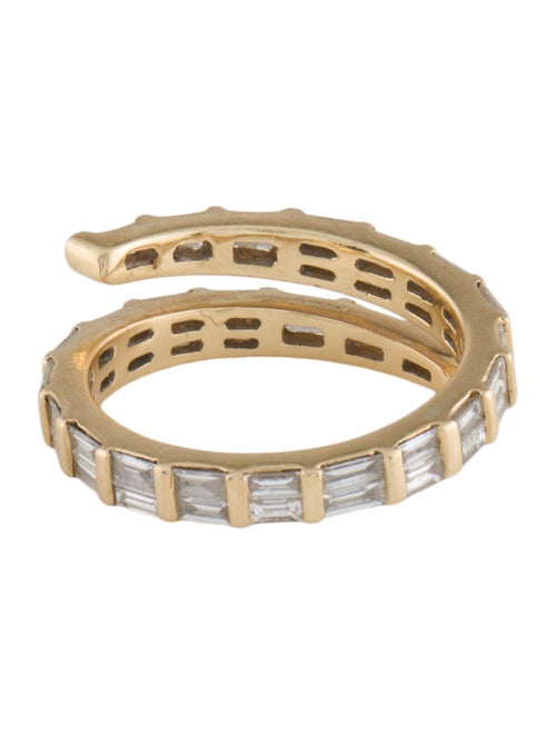 Anita Ko 18K Diamond Two Row Baguette Coil Pinky Ring