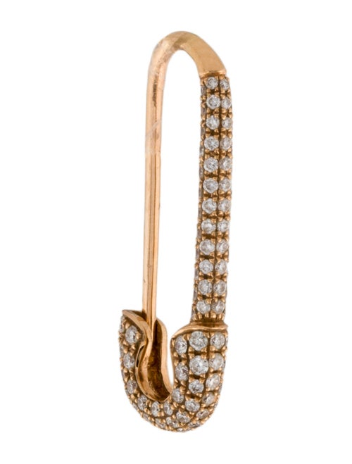Anita Ko 18K Diamond Safety Pin Single Earring