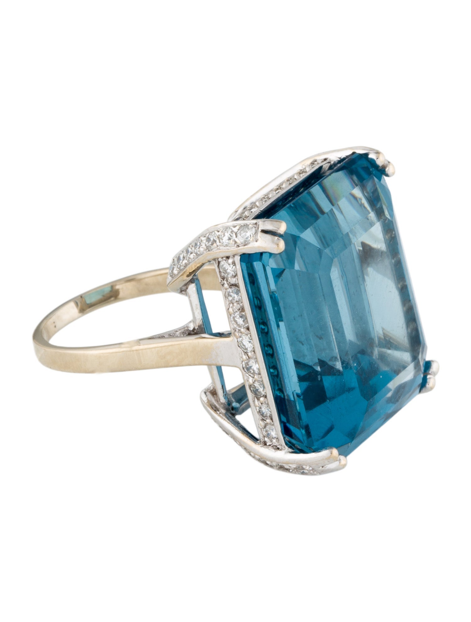 Anita Ko 18K Topaz & Diamond Cocktail Ring